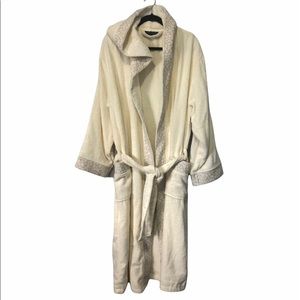 Caleffi Hooded Long Terrycloth Bath Robe, L